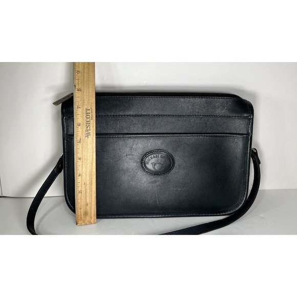 Michael Green Vintage Small Black Leather Shoulder Bag - Distressed - Picture 6 of 12